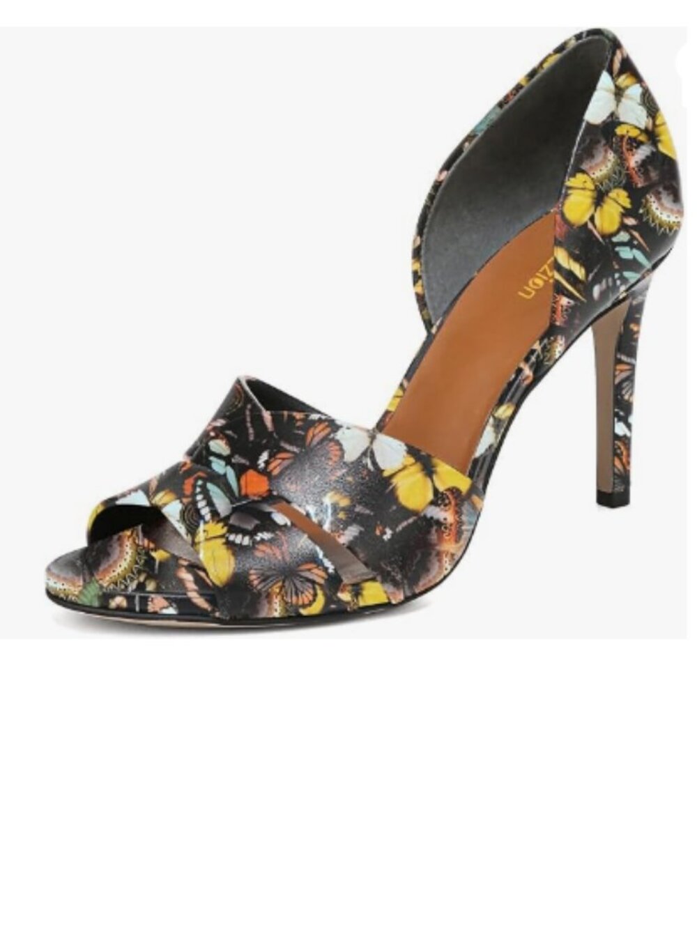 Pazzion Butterfly Sexy Open Toe High Heel D'Orsay Pump Slip On Two Piece Sandal